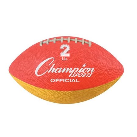 CHAMPION SPORTS Champion Sports WF21 2 lbs Official Size Football Trainer; Red & Yellow WF21